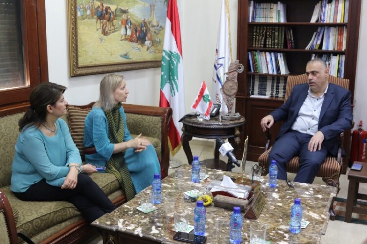 رئيس بلدية الغبيري استقبل كلاوس والبشتاوي حول ملف ترحيل نفايات المخيمات