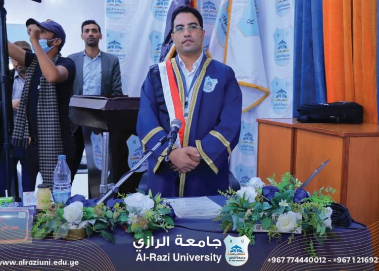 اليمن.. درجة الماجستير من جامعة الرازي بامتياز  للباحث/ عمار علي علي الظهاري من جامعة الرازي