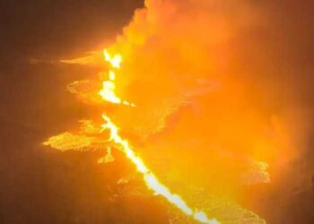 بركان “مرعب” في سلسلة تلال أيسلندية