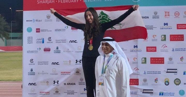 ذهبيتيان للعدّاءة اللبنانية ميسا معوّض في الشارقة