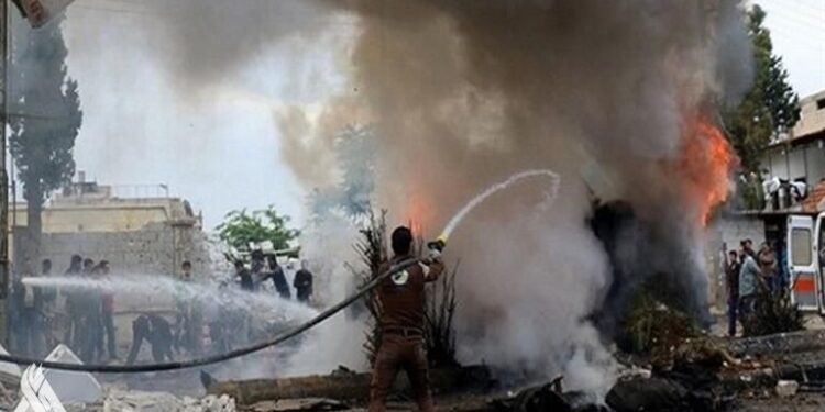 سقوط ثمانية أشخاص بانفجار سيارة مفخخة في سوق شعبي شمال سوريا