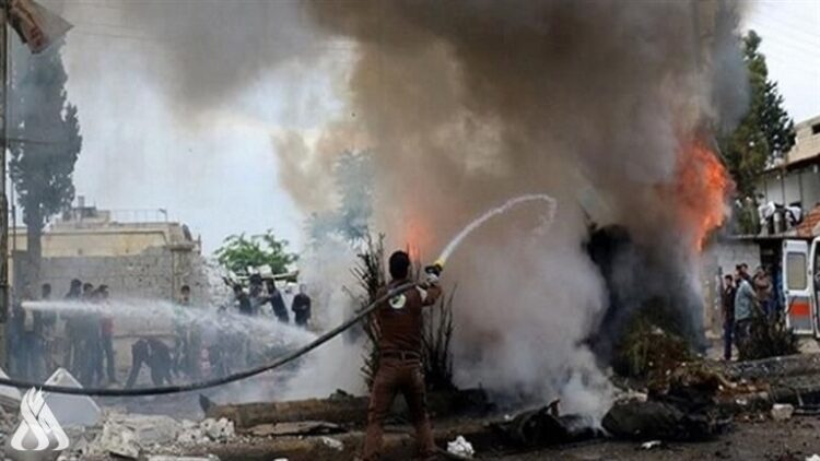 سقوط ثمانية أشخاص بانفجار سيارة مفخخة في سوق شعبي شمال سوريا