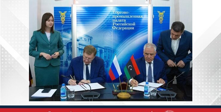 ليبيا وروسيا توقعان اتفاقية تعاون في مجالات الاقتصاد والتجارة و