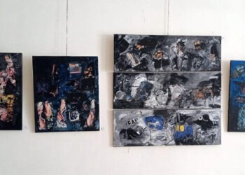 لوحات منسوجة بالخيال والفانتازيا في معرض الفنان التشكيلي محمد ديوب بحمص