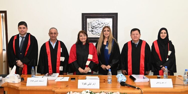 جيد جداً للإعلامية سماهر عبدو الخطيب في مناقشة الدكتوراه في العلاقات الدولية والدبلوماسية من “الإسلامية”