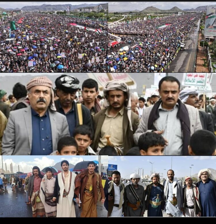 اليمن.. حشود مليونية بالعاصمة صنعاء تؤكد صلابة موقف اليمن في نصرة الشعب الفلسطيني