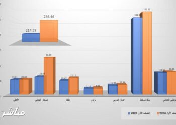 أرباح البنوك العُمانية المدرجة ترتفع 19.5% في النصف الأول من عام 2024