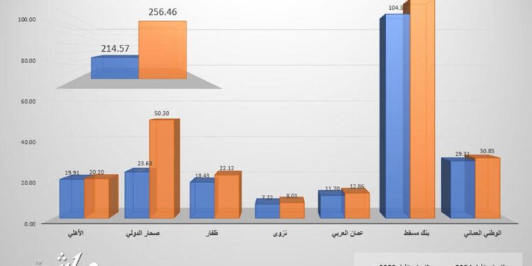أرباح البنوك العُمانية المدرجة ترتفع 19.5% في النصف الأول من عام 2024