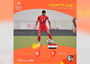 منتخب سورية لكرة القدم للشباب يفوز على منتخب بوتان في الجولة الثانية بتصفيات آسيا