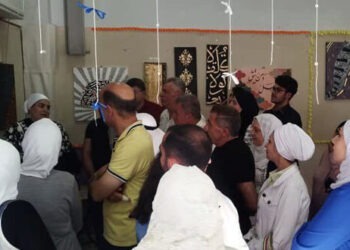 خربشات حروفيةمعرض الفنانة التشكيلية أماني مسكة بمدينة النبك