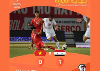 منتخب سورية لكرة القدم للشباب يتأهل إلى نهائيات آسيا بفوزه على منتخب فيتنام في ختام التصفيات