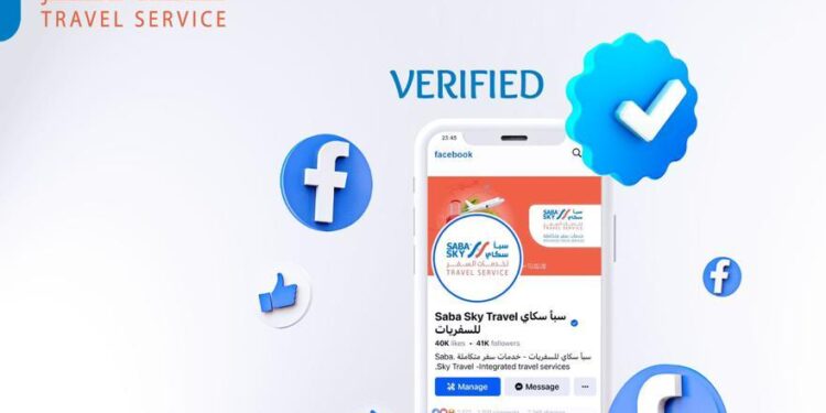 اليمن.. سبأ سكاي للسفريات تحصل على شارة التوثيق الزرقاء من فيسبوك .. وتعد عملاءها بتقديم الأفضل في خدمات السفر!