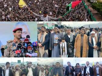 حشد مليوني بالعاصمة صنعاء في مسيرة “مع غزة ولبنان.. دماء الشهداء تصنع النصر