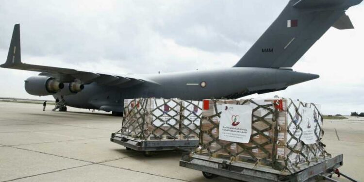 وصول طائرة المساعدات القطرية الـ19 الى بيروت