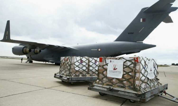 وصول طائرة المساعدات القطرية الـ19 الى بيروت