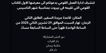 المعرض الأول للكتاب القومي 29 الحالي