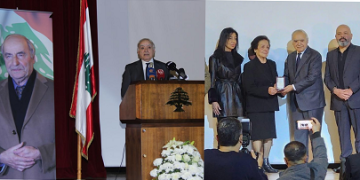 وزير الثقافة كرم الشاعر طليع حمدان ومنحه باسم رئيس الجمهورية وسام الأرز الوطني من رتبة ضابط