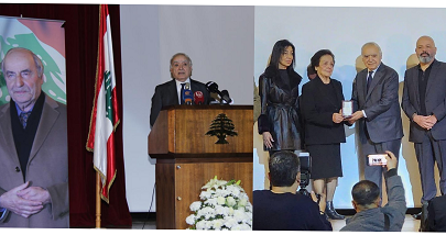 وزير الثقافة كرم الشاعر طليع حمدان ومنحه باسم رئيس الجمهورية وسام الأرز الوطني من رتبة ضابط